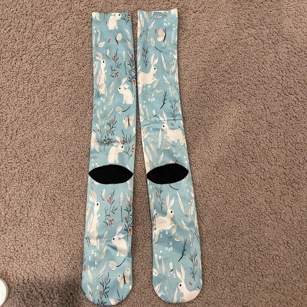 Rabbit/ Bunnies casual knee high socks/ leg warmer/ boot socks for girls